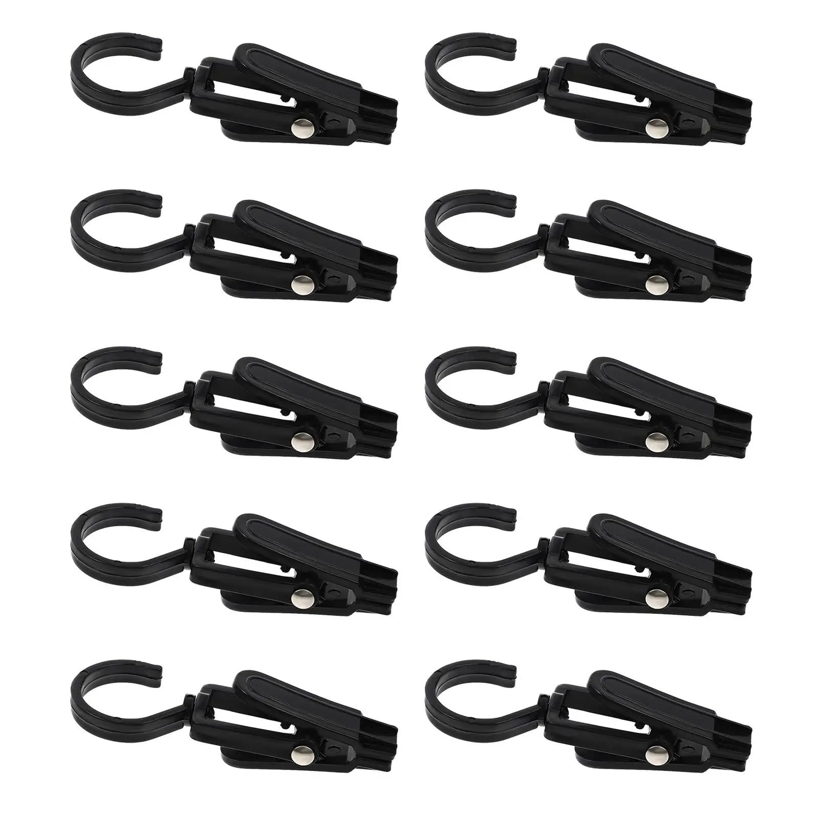 12 Kunststoff-Vorhangringe mit Clips for Gardinenhaken | Glatt gleitendes Vorhanghaken-Clip-Set, vielseitig for die Inneneinrichtung