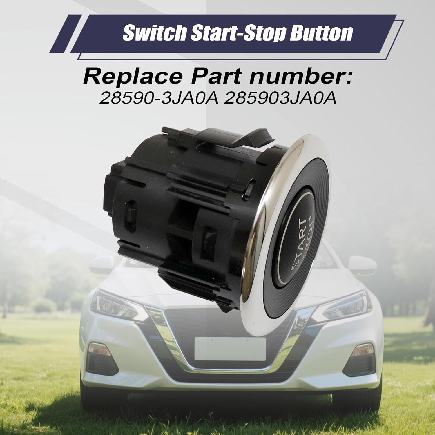 Engine Ignition Start-Stop Switch Button 285903JA0A fit for Nissan Altima Maxima Murano Qashqai Titan Pathfinder Rogue X-Trail 2013-2020 fit for BMW X3 F25 2011-2013 Switch Start-Stop Button