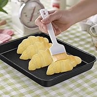 Vista 7 de TeamFar Toaster Oven Pan, 10.5 x 8 x 1 Inch Carbon Steel Non Stick Coated Compact Toaster Oven Baking Pan Tray Ovenware, Non-Toxic & Healthy, Roll