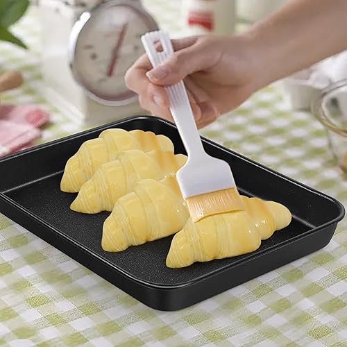 Miniatura 7 de TeamFar Bandeja para horno tostador, 10.5 x 8 x 1 pulgadas, acero al carbono, revestimiento antiadherente, tostadora compacta, bandeja para horno,