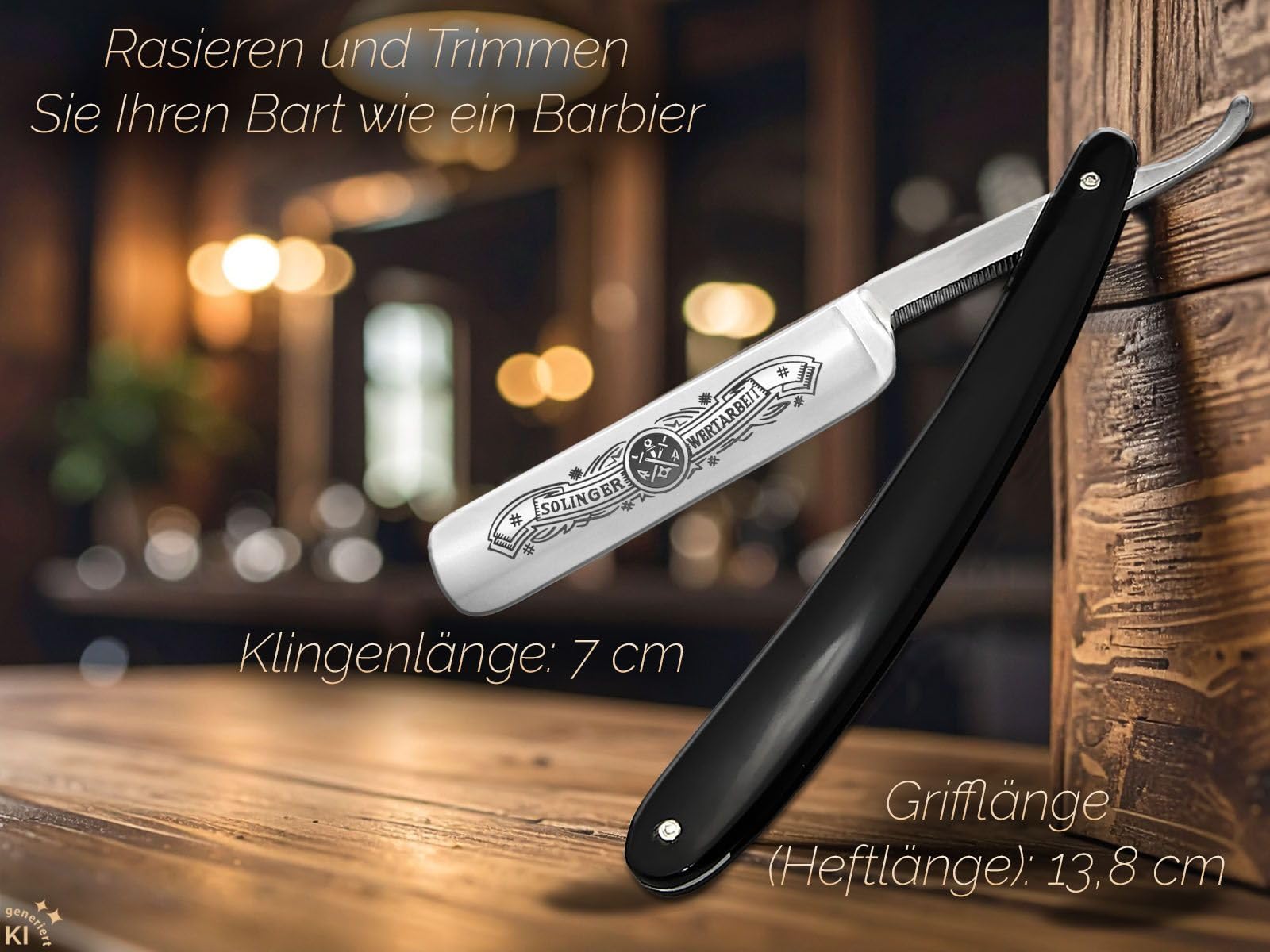 Solinger Rasiermesser Set mit Abziehleder und Solingen Paste | Made in Germany - Premium Rasier-Set für Herren zur perfekten Bartpflege von InstrumenteNrw mit Firmensitz in Deutschland
