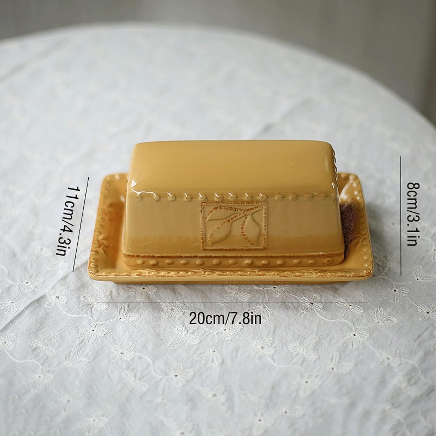 バターキーパー バターコンテナ ふたのキッチンバタートレイとふたのバターボックスの点滴収納ボックスが付いているセラミックバタートレイ