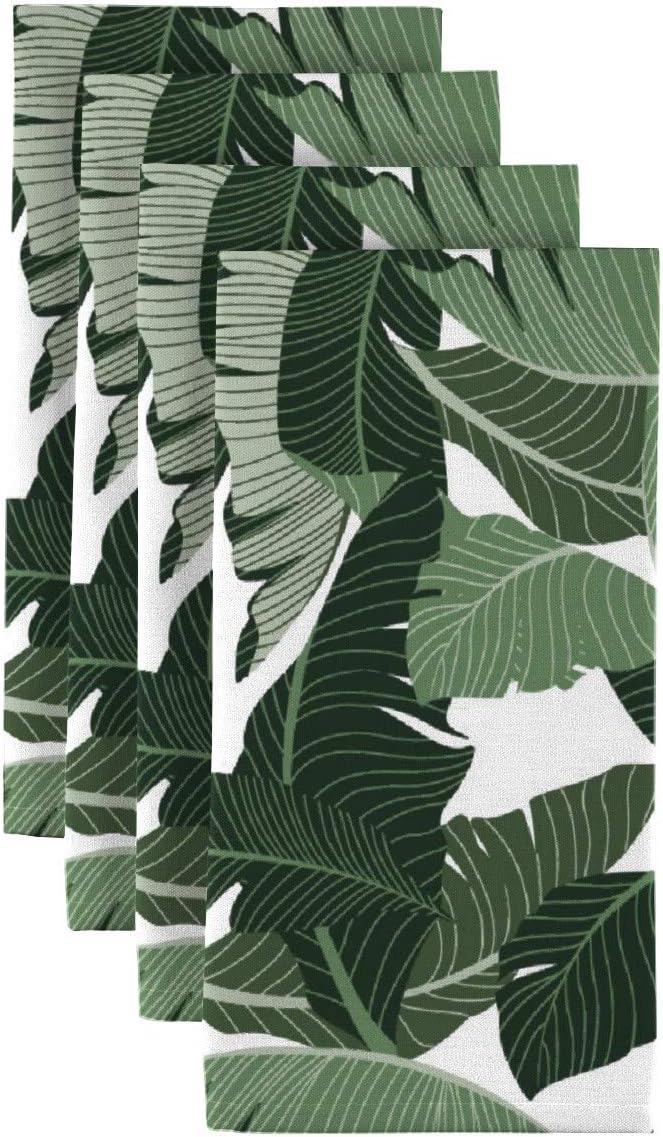 Milliken Large Green Palms Dinner Napkins - Set of 12