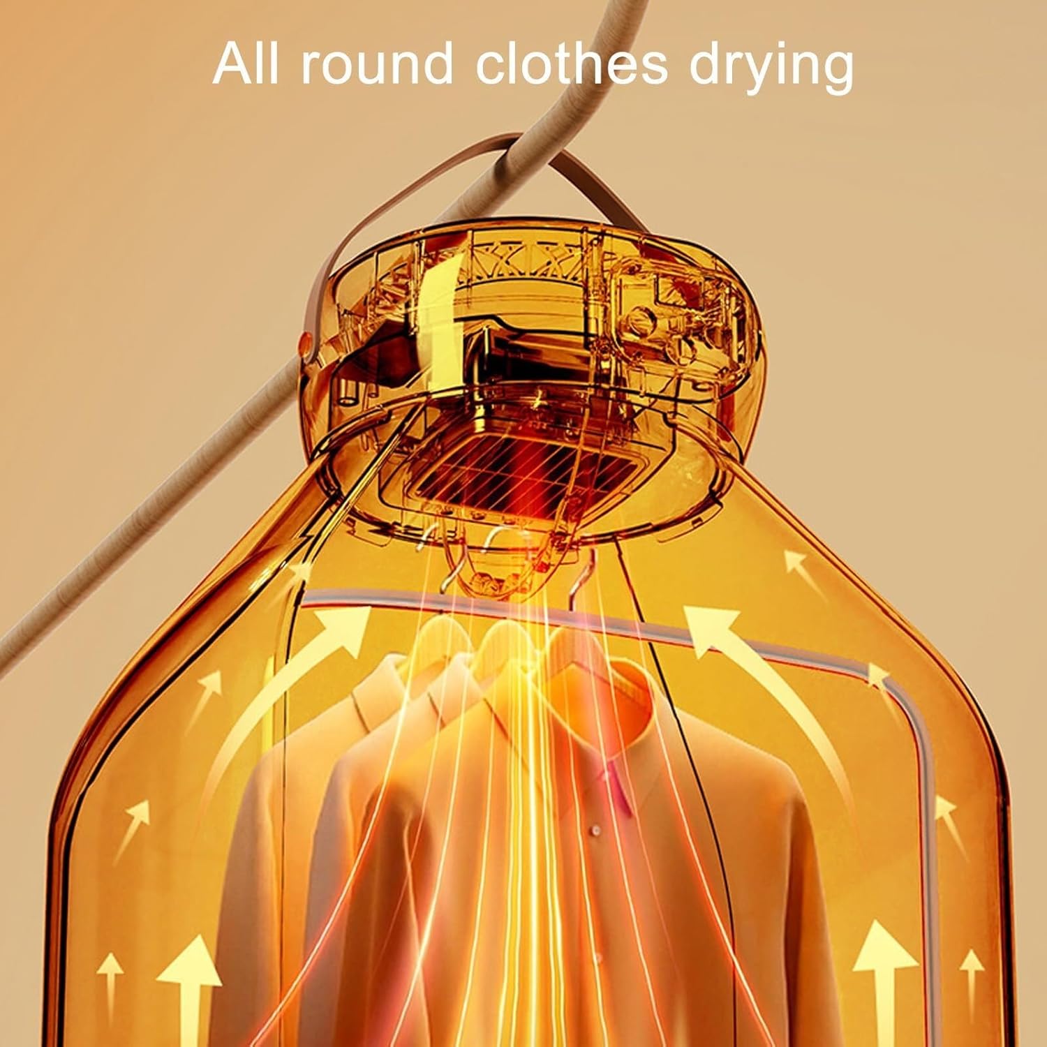 Portable Clothes Dryer Mini Compact Dryers Small Quiet Fast-Drying Machine with Timer Setup Clothes Dryers