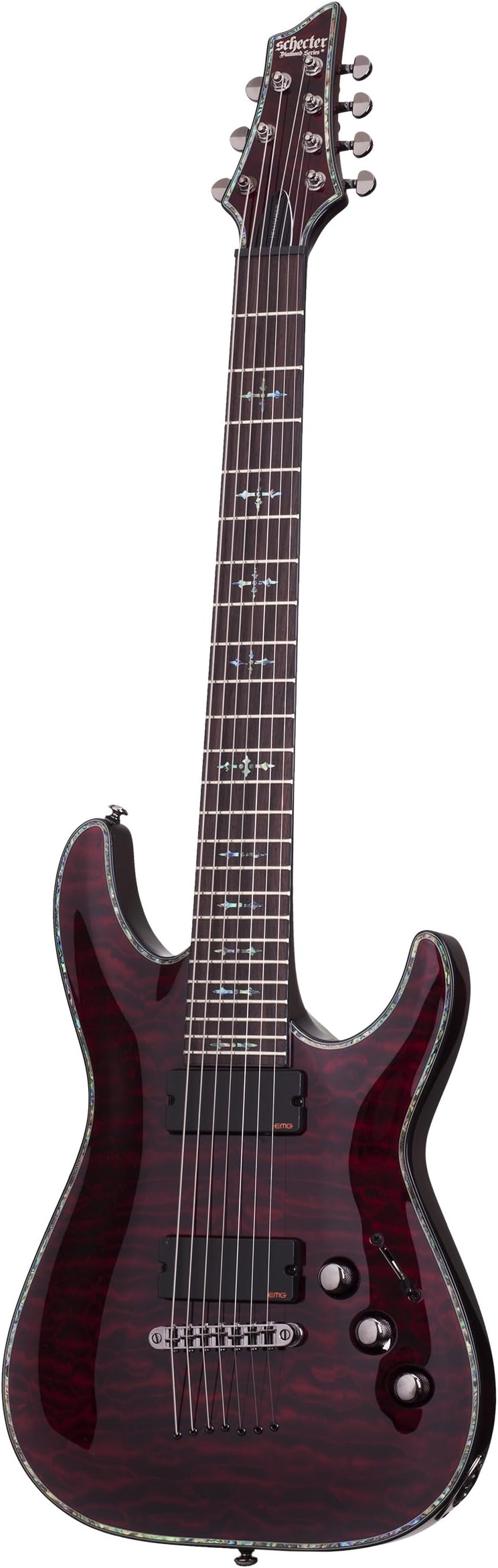 Hellraiser C-7 7-StringElectric Guitar (Black Cherry)