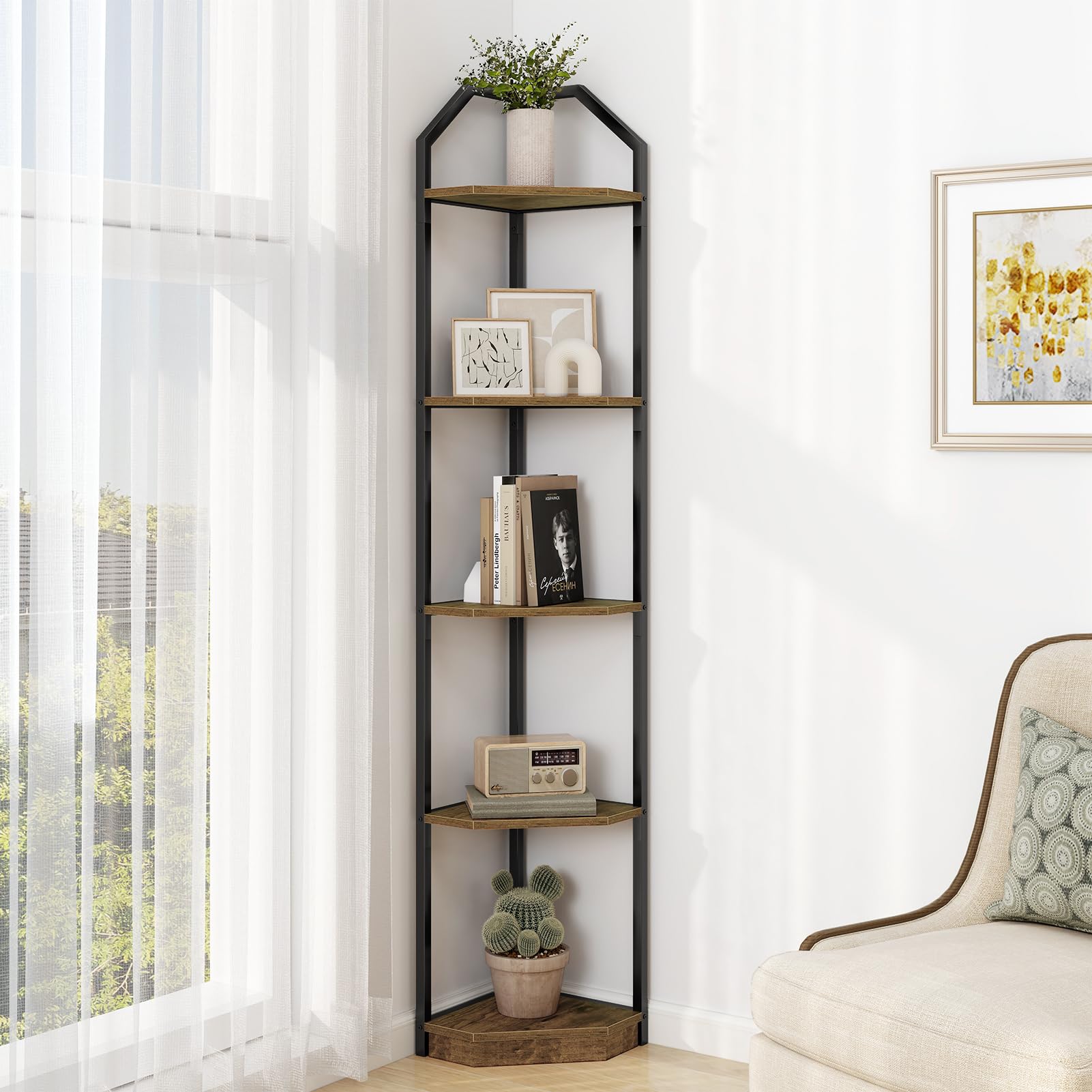 Amazon.com: Dreamland 5-Tier 70in Metal Corner Shelf Pack of 1