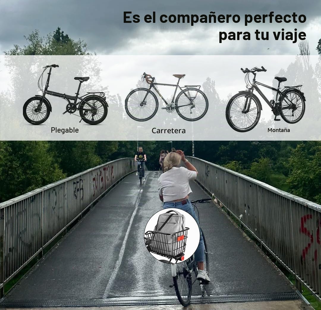 Cesta Trasera Grande para portabicicletas eléctricos