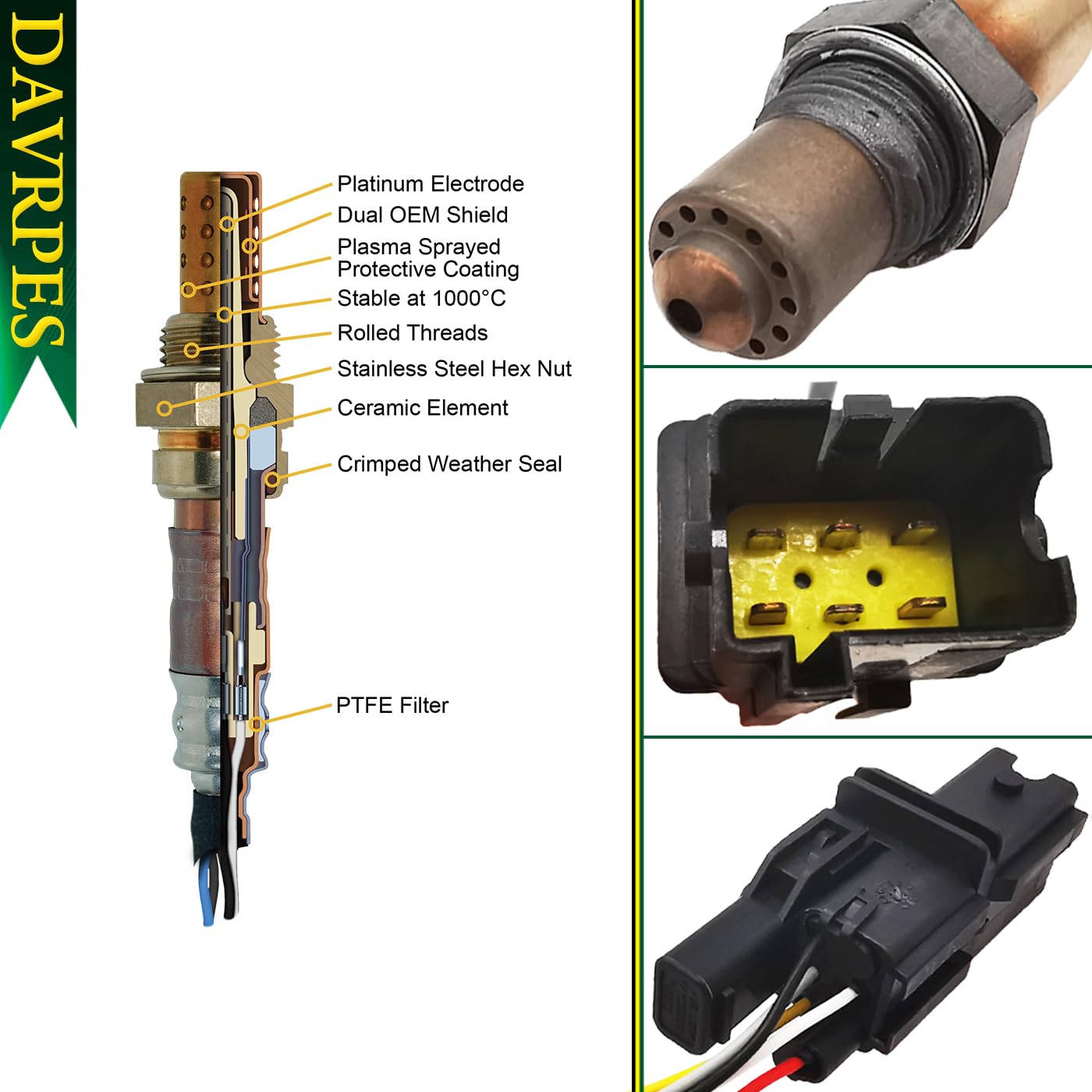 234-5700 Air Fuel Ratio Front Oxygen Sensor Upstream O2 Sensor 1 for 2001-2004 C70 2.3L 2.4L S60 2.3L 2000 S70 2.3L 2004-2006 S80 2.5L 2000-2003 V70 2.4L 8670276