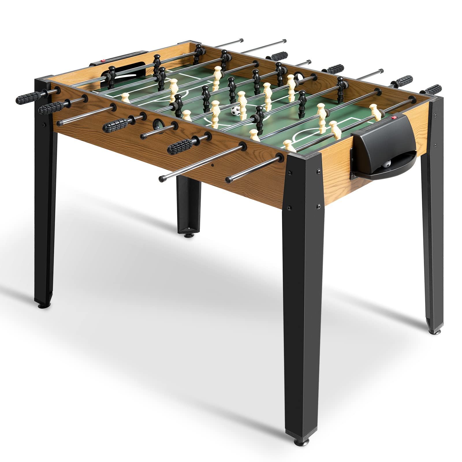 RELAX4LIFE Calcio Balilla da Tavolo da Adulti e Bambini, per Interno e Esterno con le 2 Palline, 121,9 x 60,9 x 78,7 cm