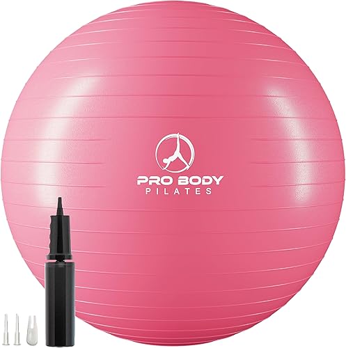 ProBody Pelota para pilates, ejercicios y yoga, varios tamaños, para sentarse y practicar el equilibrio, pelota grande y de gimnasio para embarazada