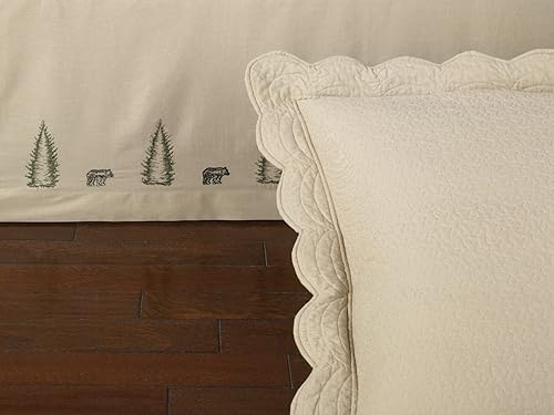 Donna Sharp Funda de almohada - Bear Creek Lodge Funda de almohada decorativa con patrón acolchado - Euro