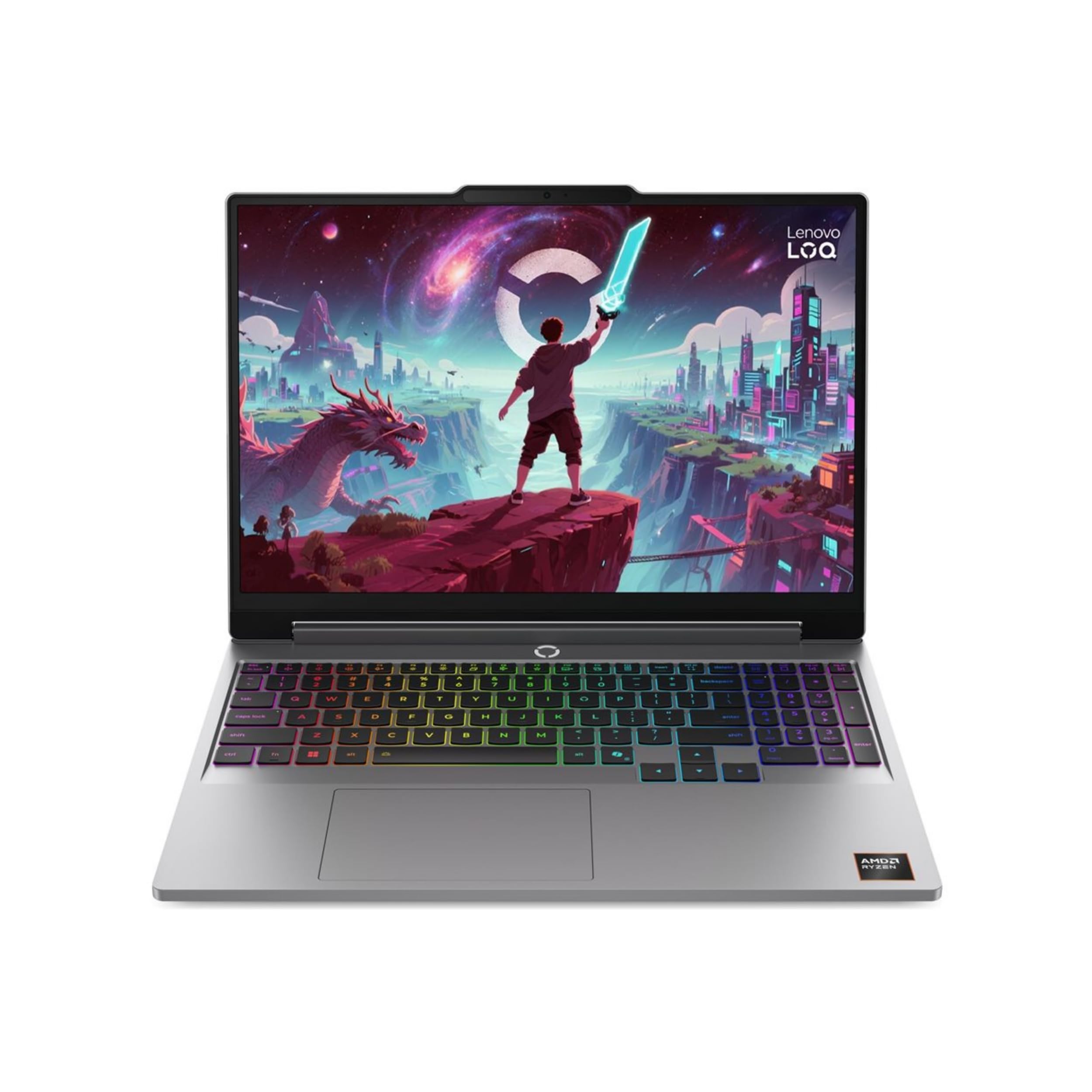 Lenovo LOQ Gaming AI Laptop | Display 15.3" WUXGA 165Hz | AMD Ryzen 7 250 | 16GB RAM | SSD da 1TB | NVIDIA GeForce RTX 5060 | Windows 11 | QWERTZ | Grigio | 3 mesi GamePass