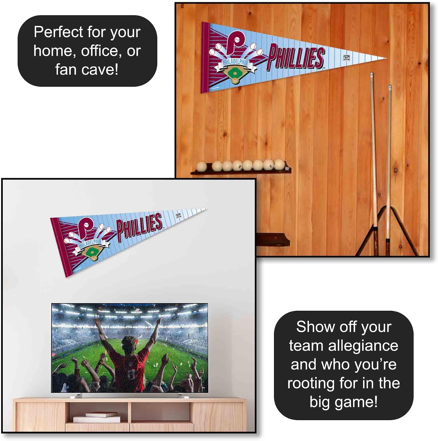 Phillies 90's Throwback Full Size Pennant Flag