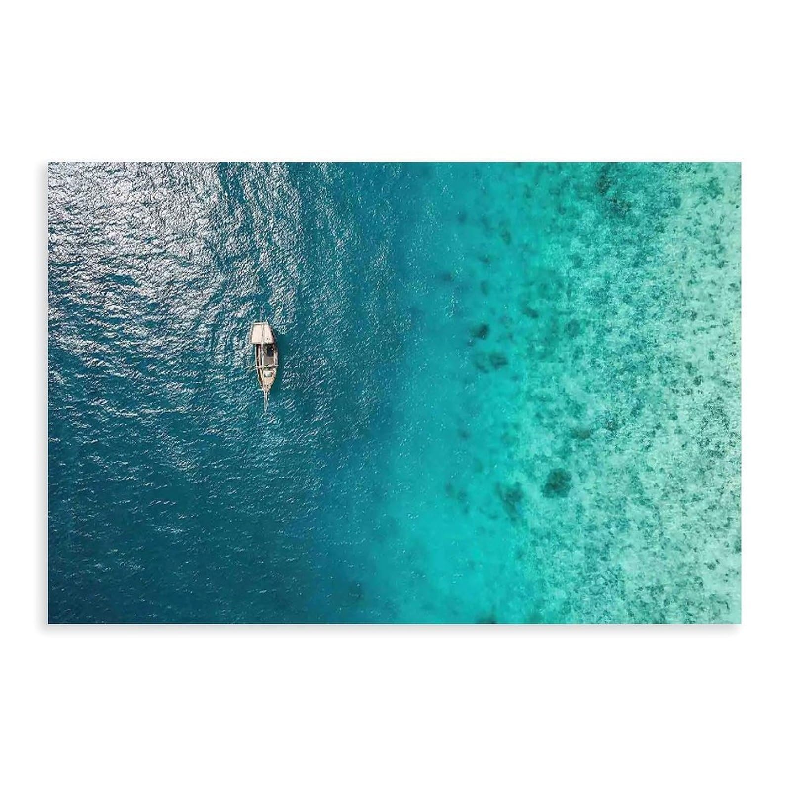 Bareronor Sea View Poster Canvas Poster Bedroom Decor Landscape Office Room Decor Gift 24" L X 36" W