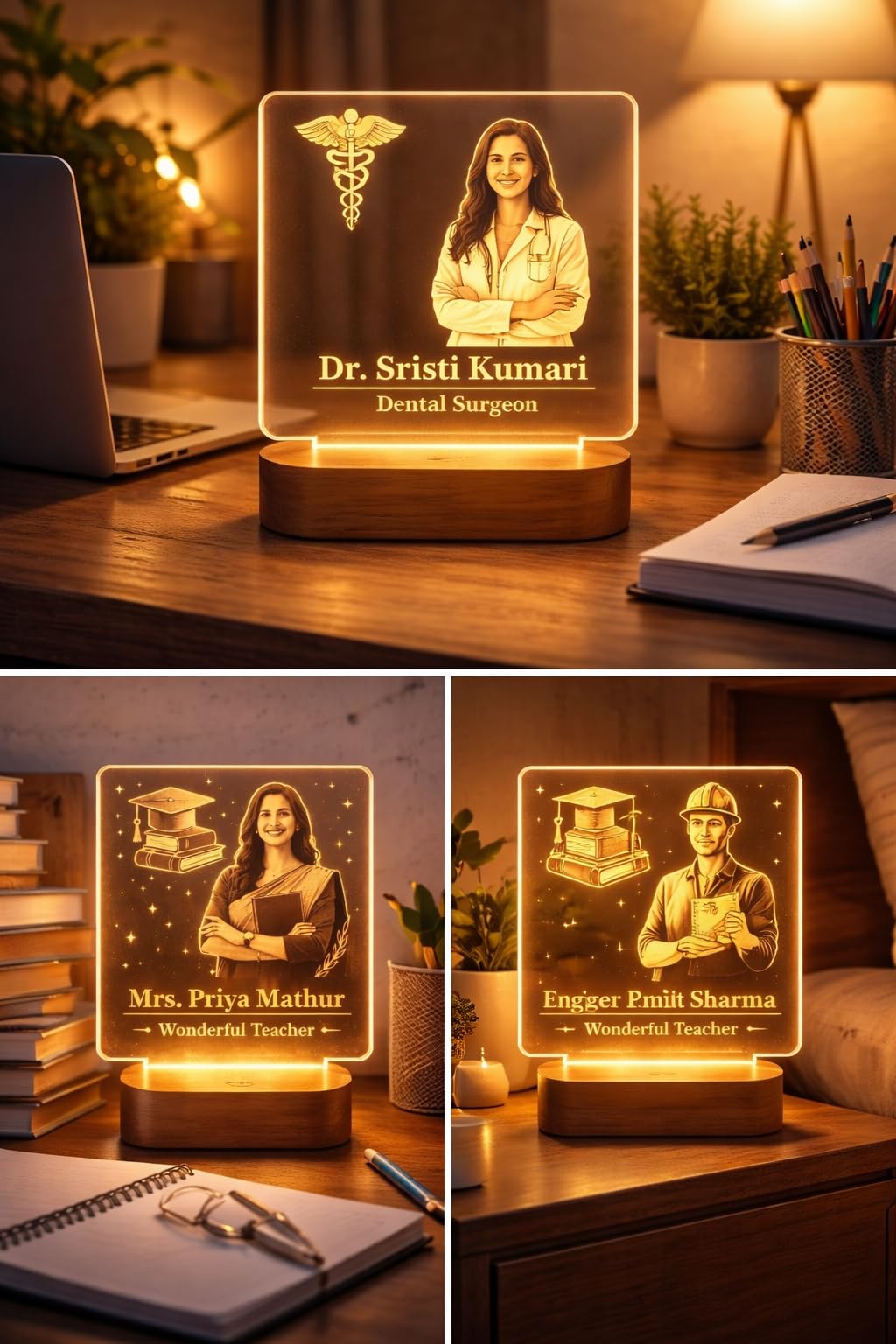 Personalized Photo LED Lamp - Custom Name & Gift -6