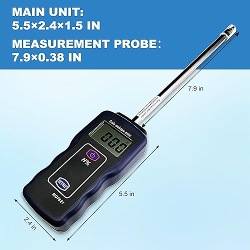 Miniatura 2 de AMTAST - Medidor de humedad integrado para grano prueba de humedad de mano para arroz y trigo de maíz analizador de humedad con pantalla LCD de