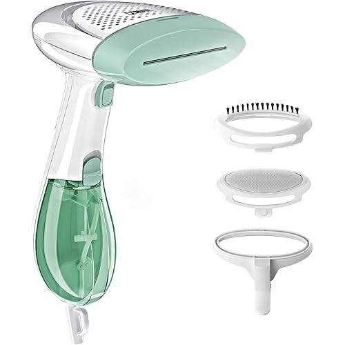 Conair Handheld Garment Steamer for Clothes, ExtremeSteam 1200W, Portable Handheld Design,White/Light Green