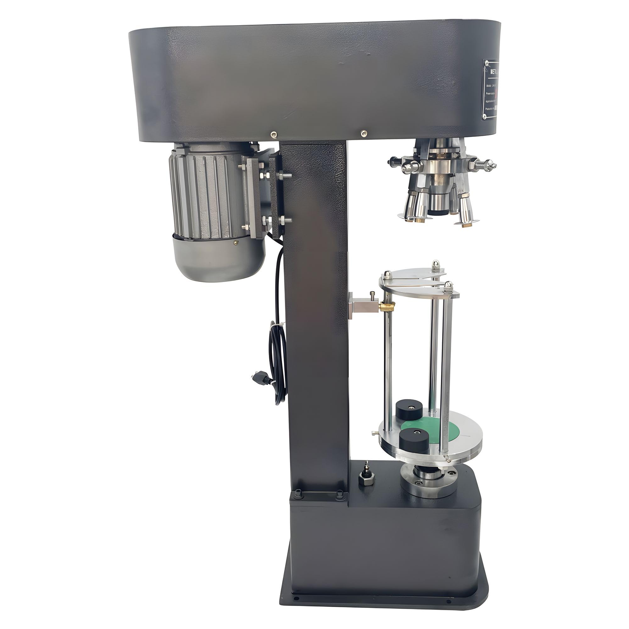 Banfluxion 110V 370W Aluminum Screw Cap Capping Machine Semi-Automatic Bottle Cap Capping Machine 18-45mm Outer Diameter 150-350mm Bottle Height(Two Packages)