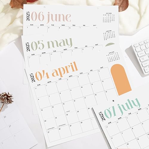 Miniatura 4 de Calendario magnético para refrigerador, de enero de 2024 a junio de 2025, calendario verde 2024-2025, calendario mensual de 13.5 x 11 pulgadas para