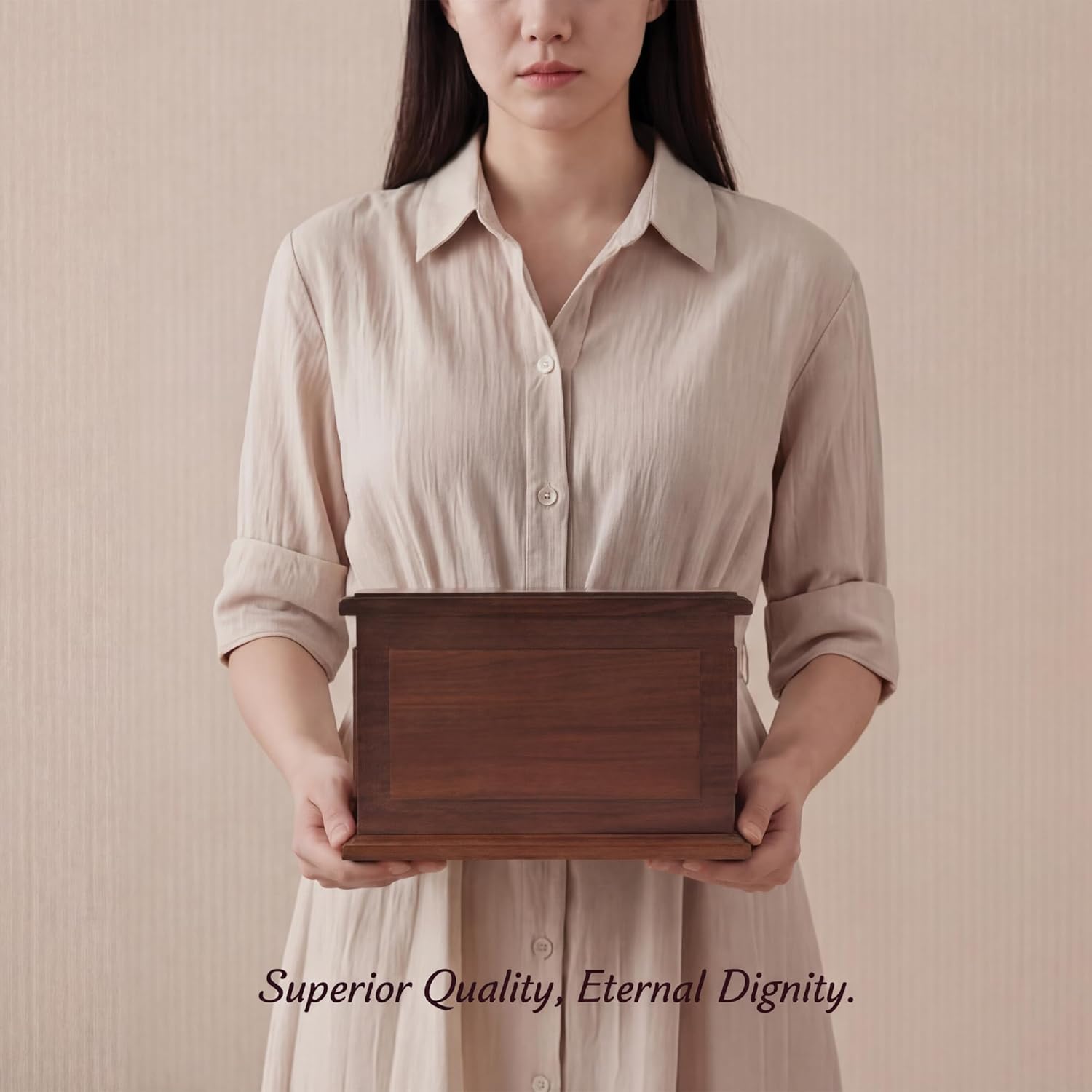 Walnut Wooden Urn for Adult Human Cremation Ashes Handcrafted Decorative Urns Wooden Urn - Image 5