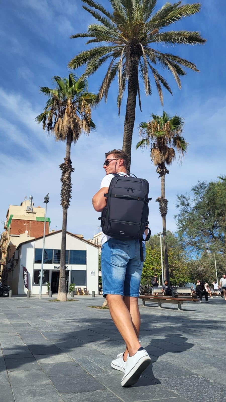 Biznesowy Plecak Na Laptop 17,3", Podróżny Plecak Męski, Bagaż Kabinowy | Wodoodporny, Torba Na Laptopa 17,3", Plecak Do Ryanair, Oliver Granatowy