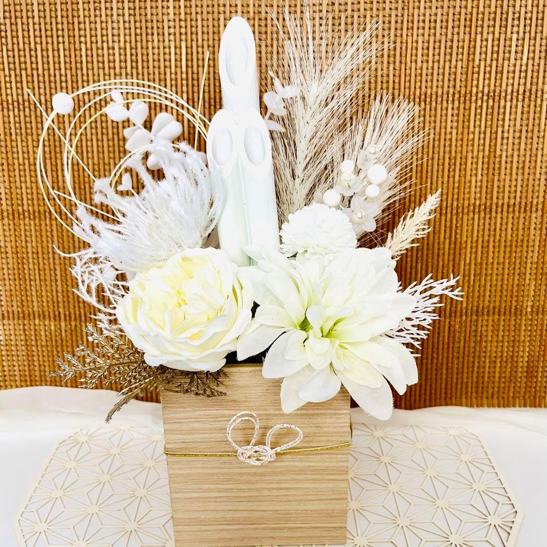 お正月飾り 門松 白 モダン門松 中201 お正月飾り 門松 白 モダン門松