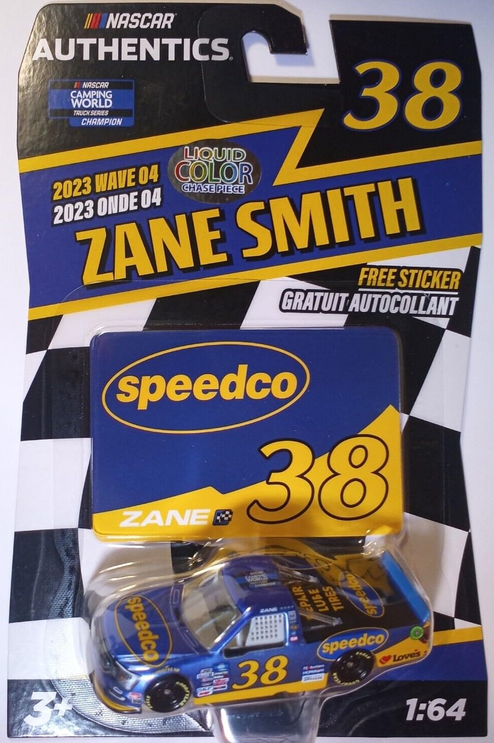 Next GenNascar Authentics 1:64 Scale Free Sticker (Zane Smith 38 2023 Wave 04)