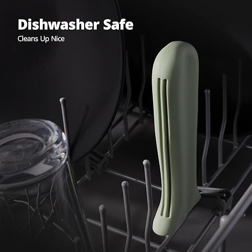 Miniatura 6 de Greater Goods Funda de silicona para sartén y plancha de hierro fundido gG, diseñada en San Luis, verde salvia