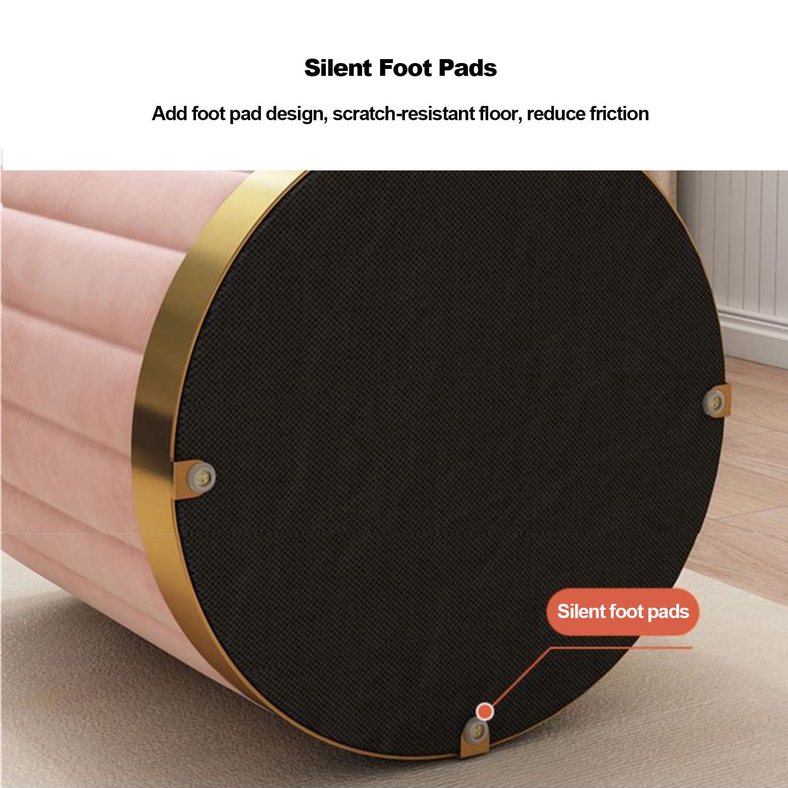 Pouf Contenitore Rotondo in Velluto, Sgabello Moderno con Poggiapiedi E Coperchio Rimovibile, Sgabello Imbottito per Ingresso, Soggiorno, Camera da Letto,Verde