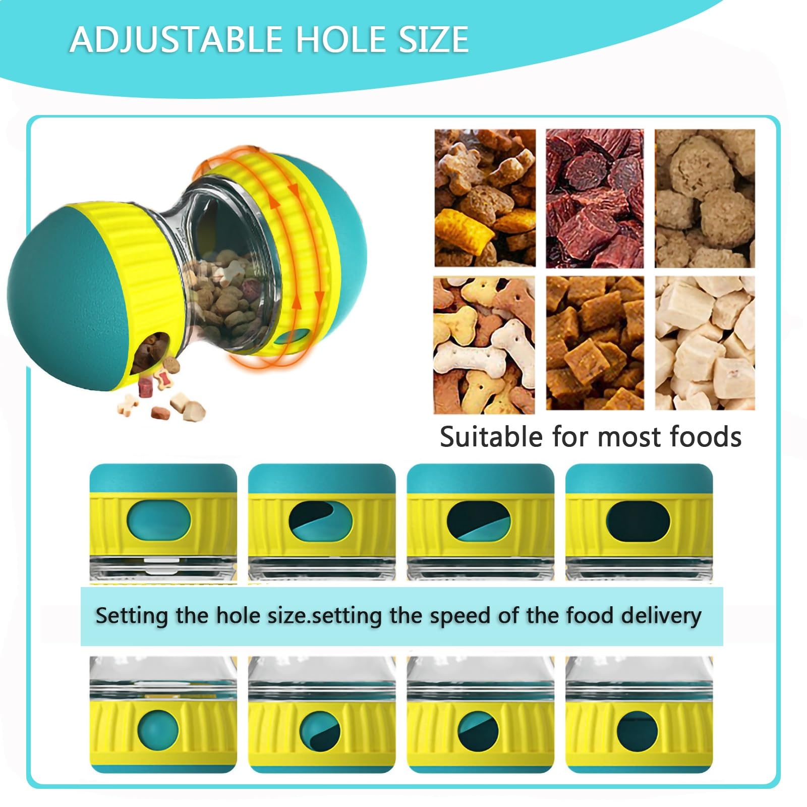 JWTEEE Interactive dog toys, Enrichment puzzle feeders for dogs Treat dispensing ball - Image 4