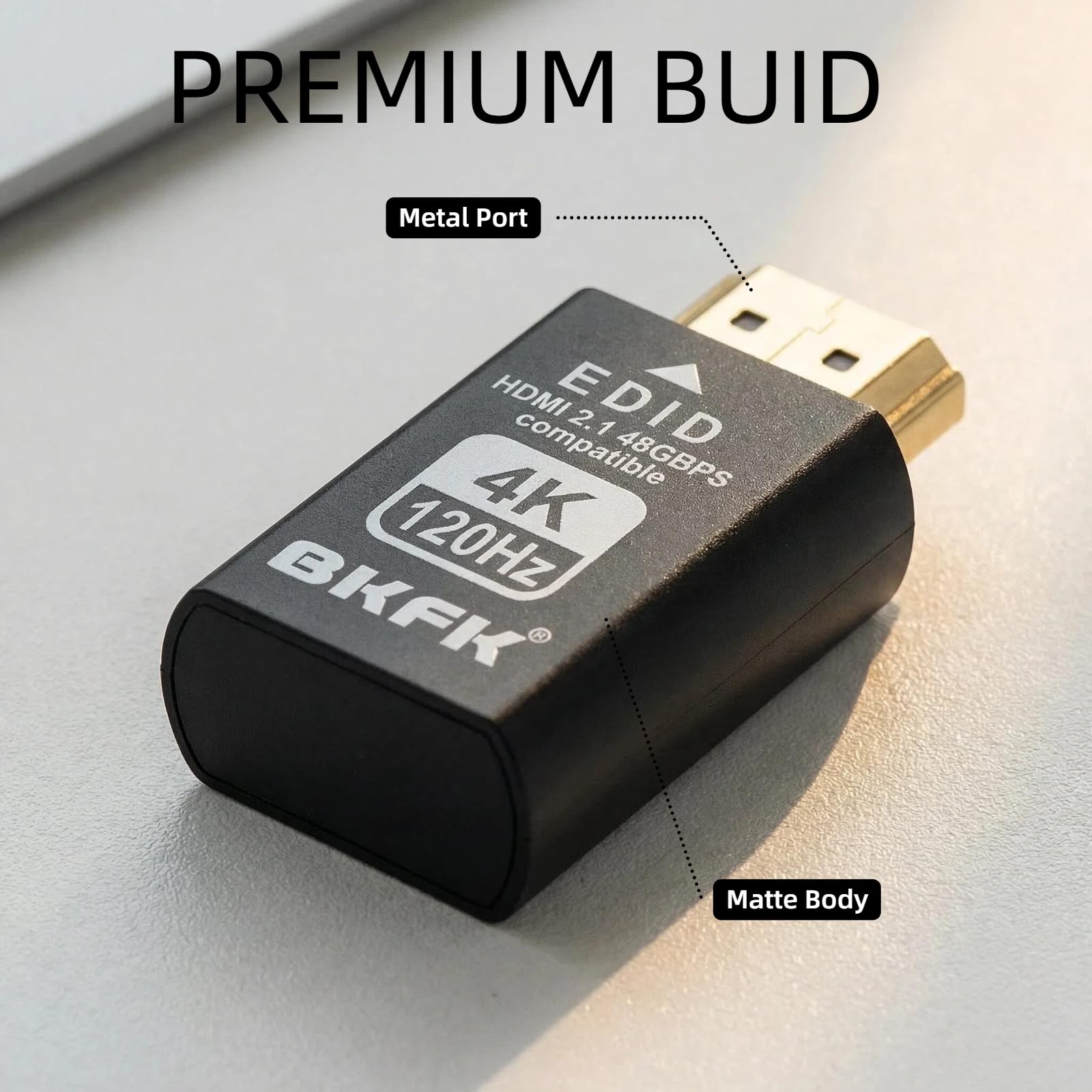DP 4K 60Hz DisplayPort Headless Plug - Supporta 1080p-120Hz EDID Emulatore Dongle 60Hz per crypto mining, server remoti e desktop virtuali (2.1-4K-120Hz-2P-)