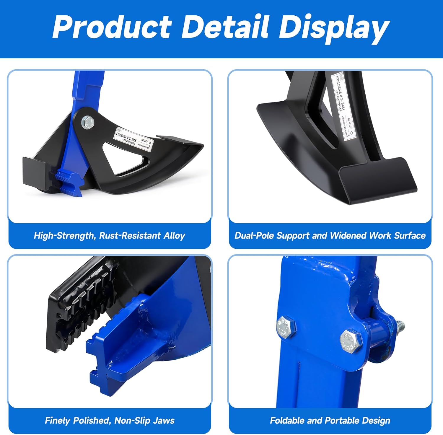 Sapling Puller Tool - Heavy Duty Tree Root Puller for ¼ to 2" Woody Stems | Fully Uproots Trees & Shrubs | Ergonomic Garden Tool for Landscaping, Farming, Forestry