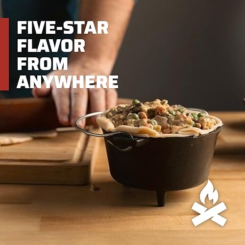 Miniatura 7 de Camp Chef Mini horno holandés de hierro fundido sazonado de 34 cuartos