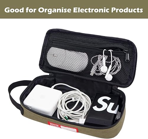 Miniatura 9 de RE ROUGH ENOUGH Juego de organizador de cables de bolsa de maquillaje pequeña
