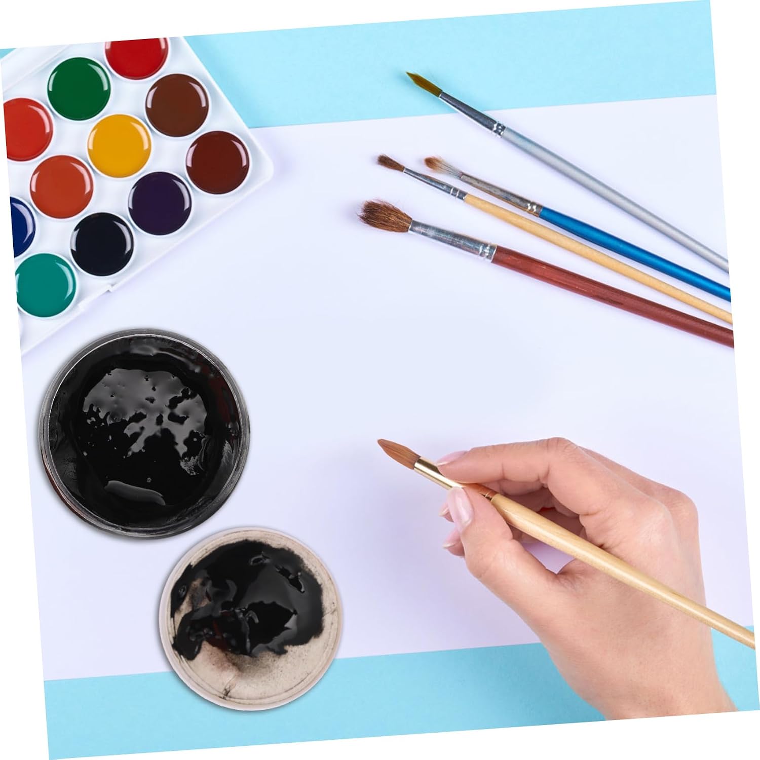 Baluue 300ml Water Based Printing Ink Pigment Powder for Paint, Portable and Lightweight Color Paste for DIY and Painting, Suitable for Students and Artists