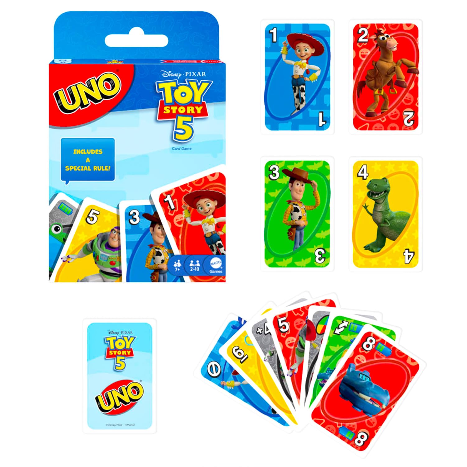 Disney Toy Story 5 UNO Kartenspiel-Set – Bundle Movie Themed UNO Deck