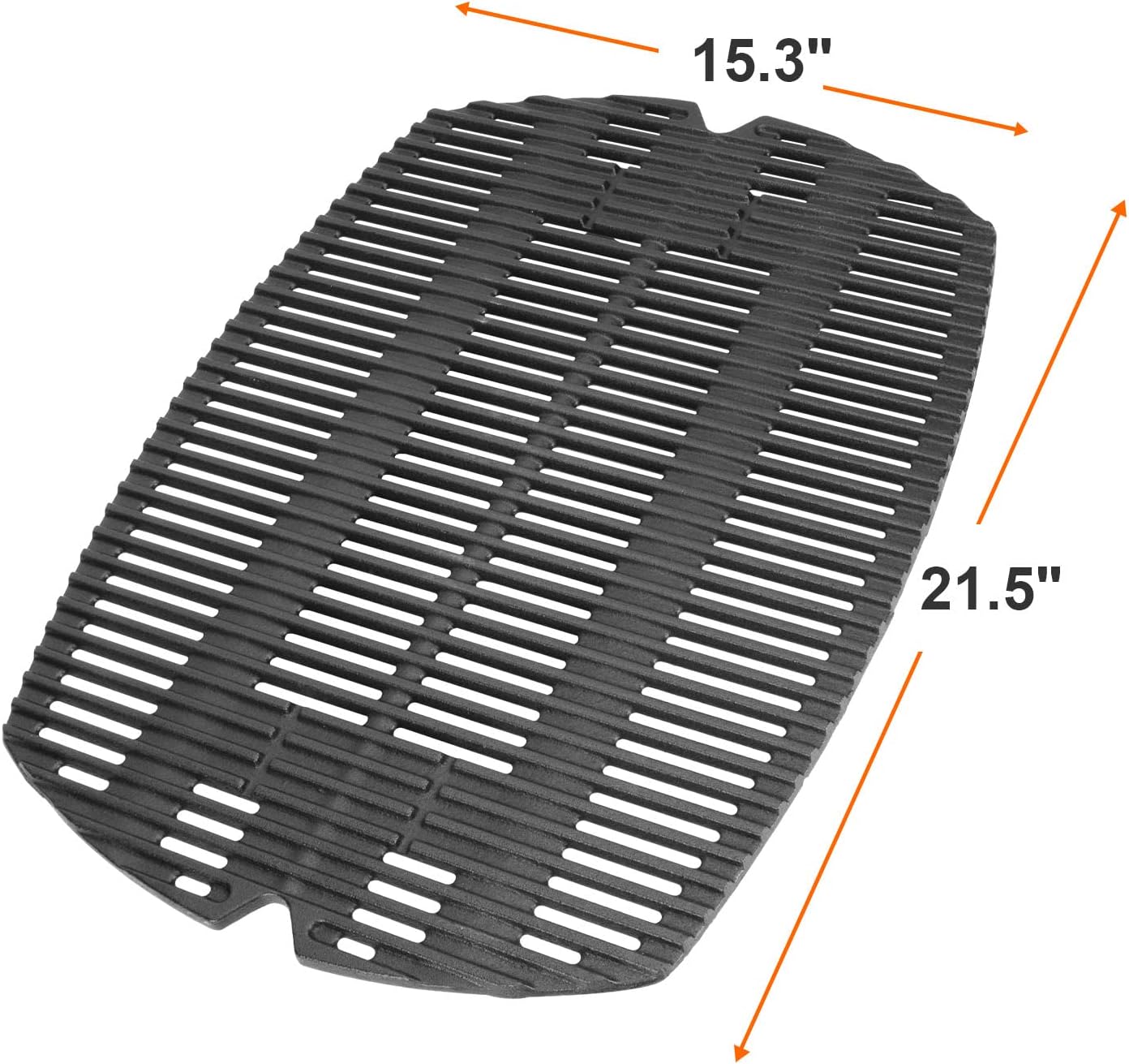 DELSbbq 7583 Cast Iron Grate and 41862 Grill Burner & Valve Regulator for Weber Q2000 Q2200 Series 54060001 396002 566001 566002 Gas Grills