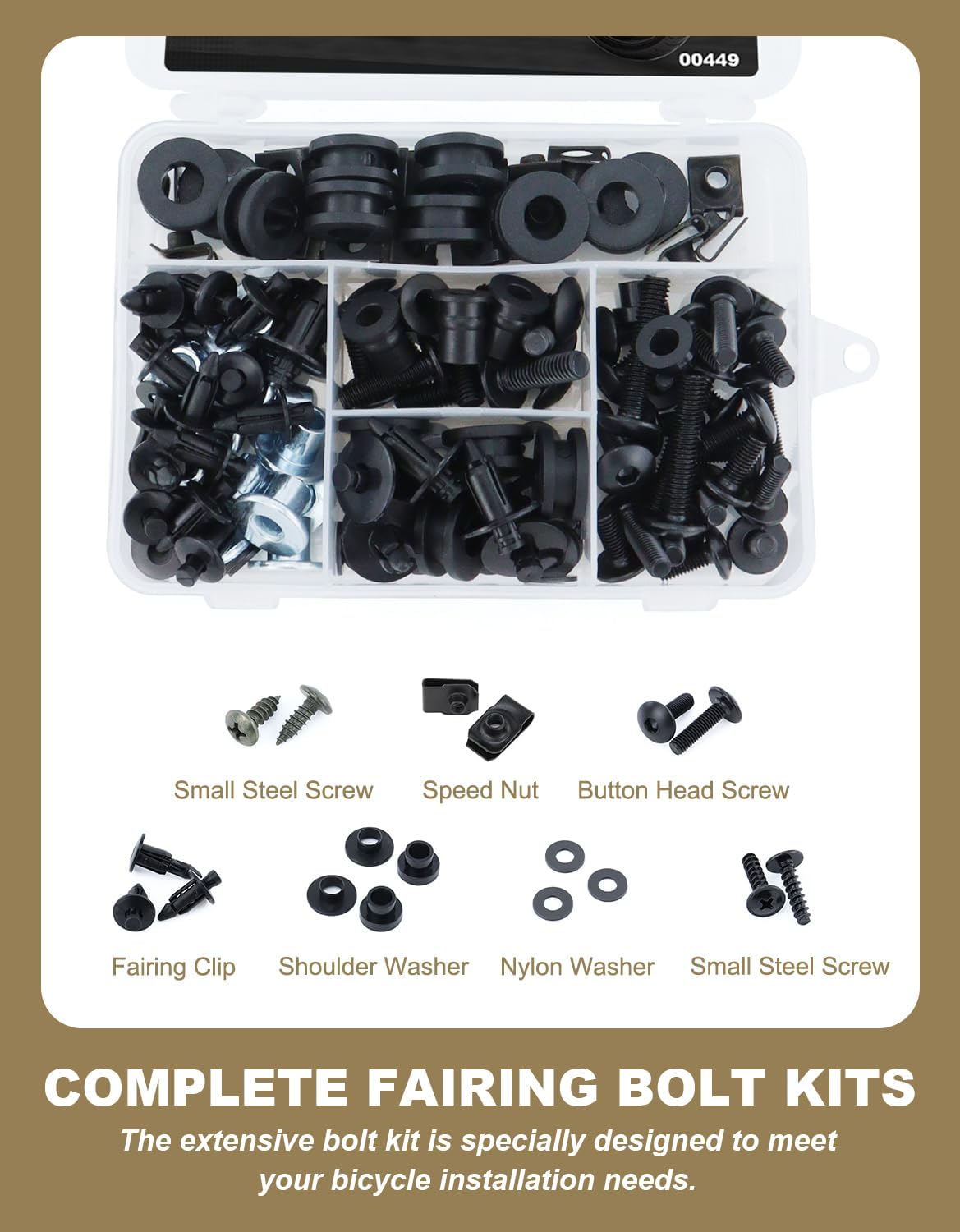 Full Sets Fairing Bolts Kit Compatible with YZF-R6 2006-2007 YZF R6 Complete Fairing Cowling Screws Mounting Bolt Cowling Screw Nut Fasteners Accessories