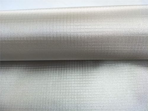 Miniatura 2 de Amradield Tela conductora Faraday de níquel de cobre para medidor inteligente RF bloqueo a cuadros Ripstop Tipo 43"x39" pulgadas con cinta