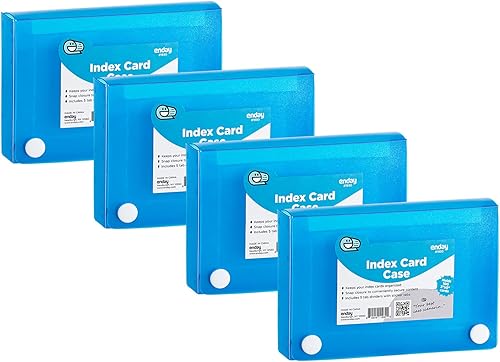 Vista 12 de Enday Estuche organizador de tarjetas de índice rosa, 3 x 5, caja de archivos con 5 divisores, caja de tarjetas con capacidad para 100 tarjetas