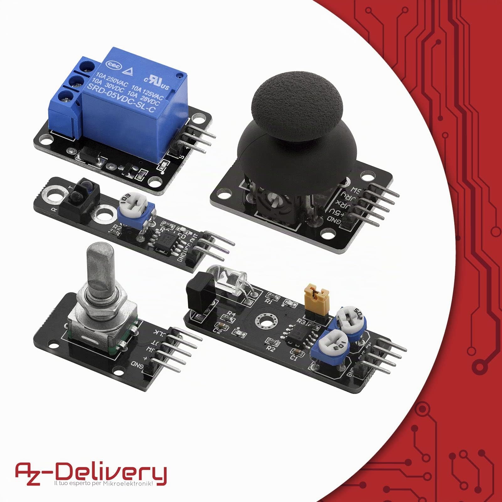 AZDelivery 35 in 1 Sensori di moduli kit accessori compatibile con Arduino incluso un E-Book!