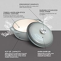 Vista 35 de Segretto Cookware Enameled Dutch Oven Pot with Lid Rosso (Gradient Red) 1.7 Quarts Cast Iron Dutch Oven with Handle 1.7 qt Enamel Small Cast Iron