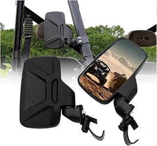 UTV Side View Mirrors for Tracker OX400 2019-2021 2022 2023 2024 2025 2026, Adjustable UTV Side Mirrors, Utility Vehicle Side Mirrors SxS Mirrors, UTV Mirror Set, UTV Accessories