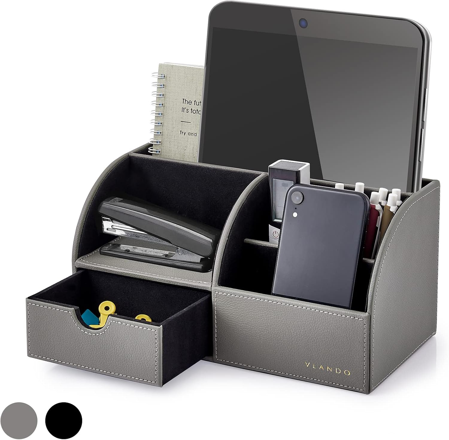 Organizador de mesa de escritório - Vlando Leather Organizador de mesa ...