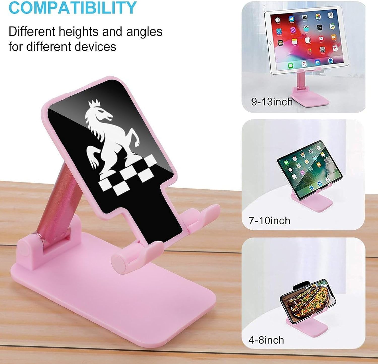 Chess Knight in Chess Board Folding Cell Phone Stand for Desk image 3