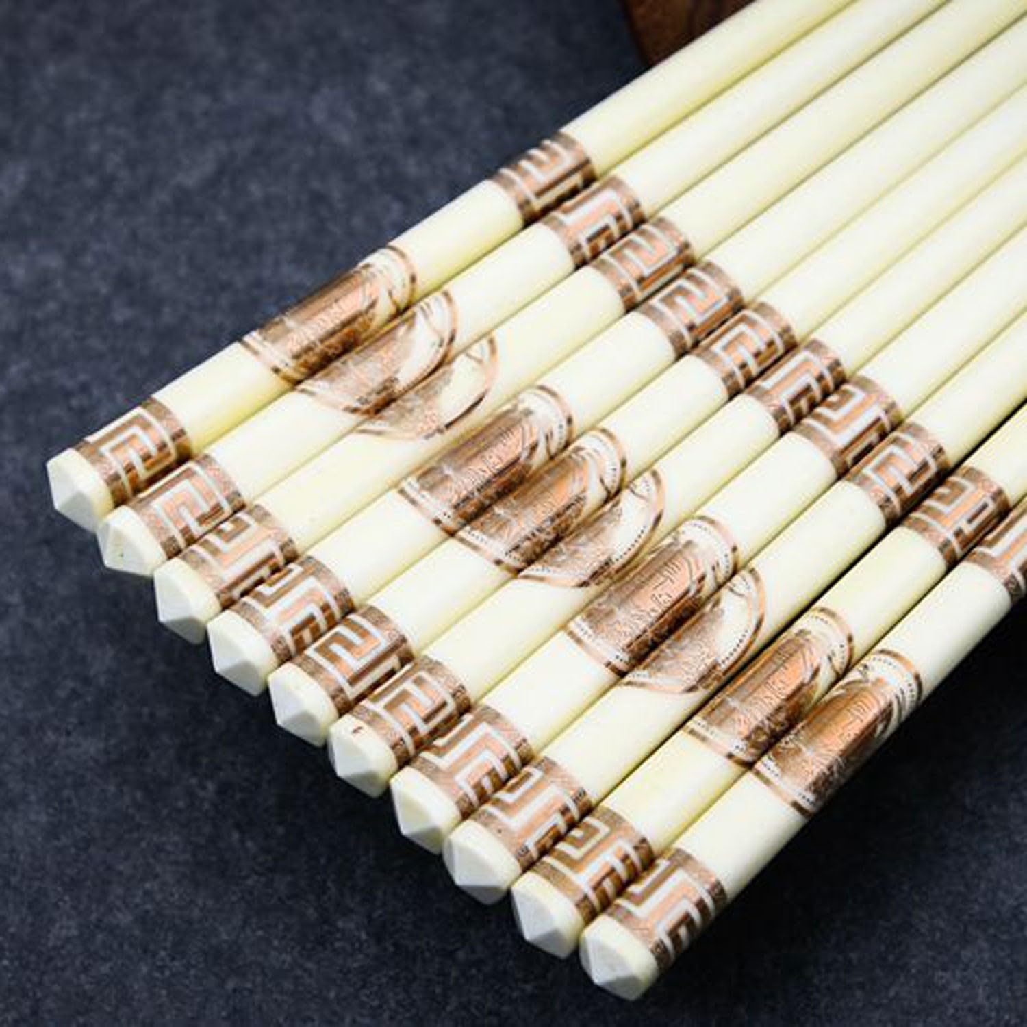 Baguettes réutilisables, 10 Baguettes Doubles en céramique antidérapantes, réutilisables, F 25cm