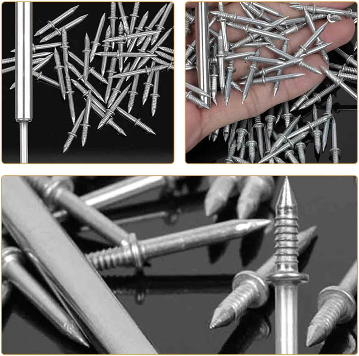 Double Head Picture Hanging Nails with Sleeve Tube for Walls