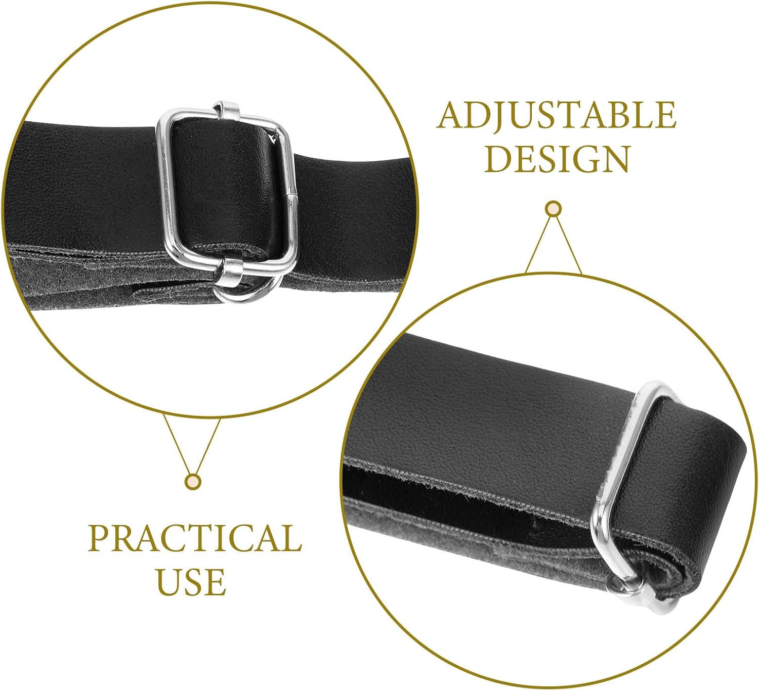 Holibanna 2Pcs Adjustable Black Leather Shirt Sleeve Garters for Men and Women Comfortable Armbands for Business and Casual Wear
