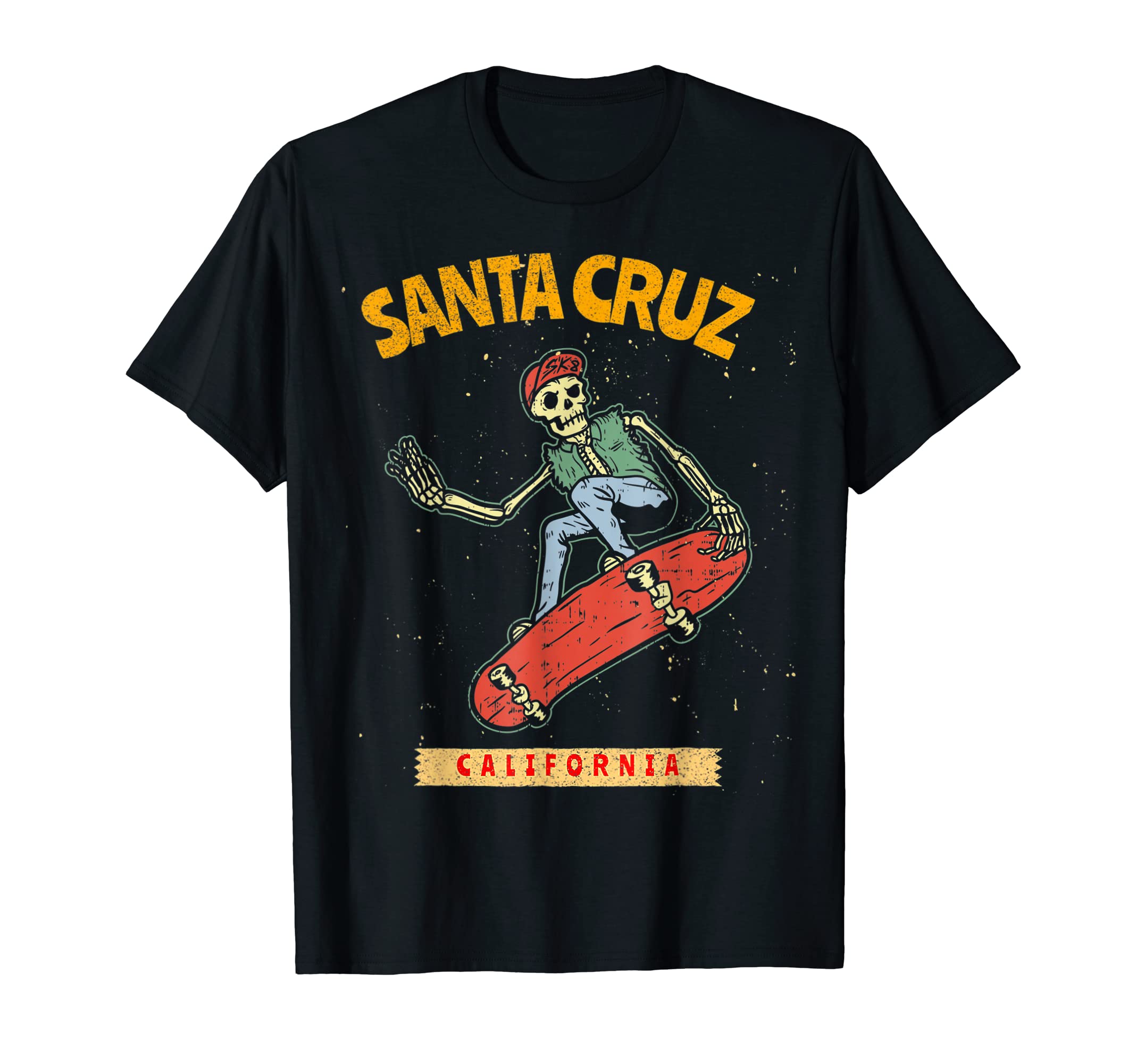 Skeleton Skateboard Skateboarding Santa Cruz California T-ShirtOEKO-TEX STANDARD 100