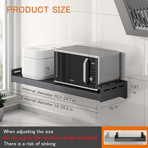 Miniatura 2 de ECHLI Estante de pared retráctil de acero inoxidable estante de almacenamiento comercial soporte de almacenamiento multifuncional para encimera